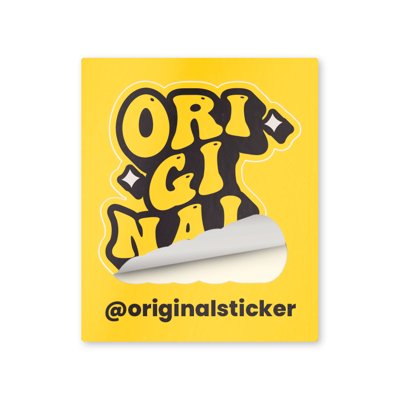 Sticker Personalizado Meio Corte Vinil Branco Brilho – Original Sticker