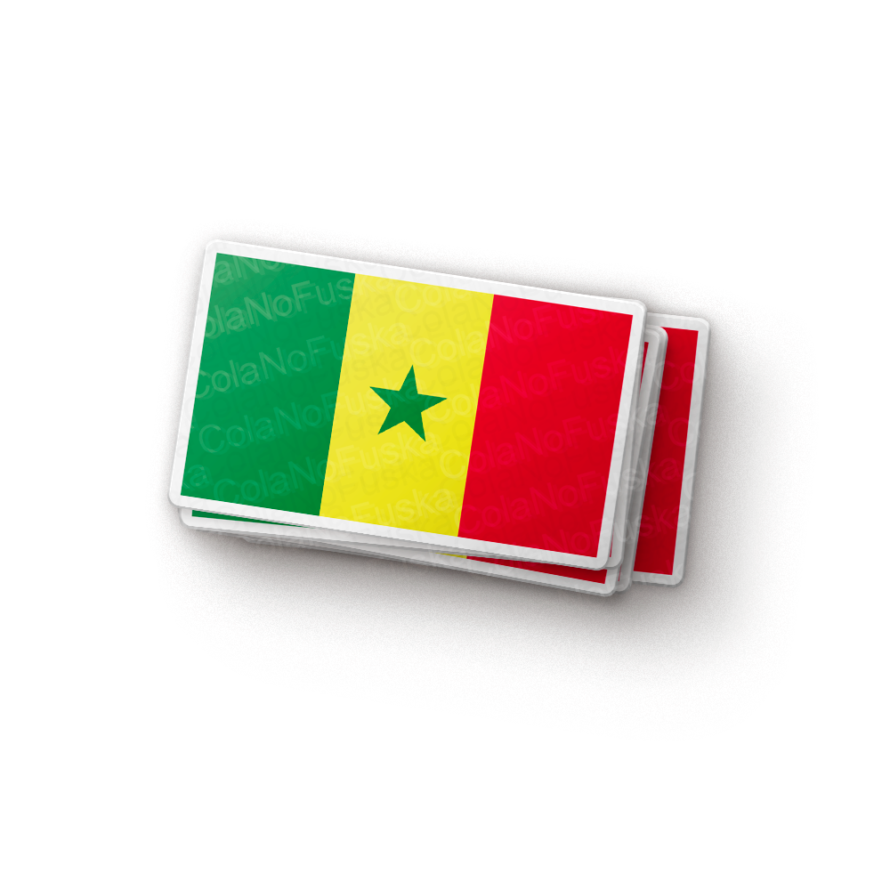 Pegatina Matrícula País Senegal - Adhesivo Para Coches, Resistente Lavado, Incluye 2 Unidades
