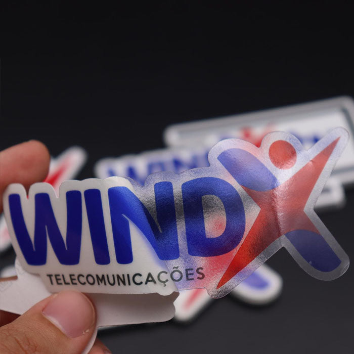 Sticker Personalizado Total Vinil Transparente Brilho