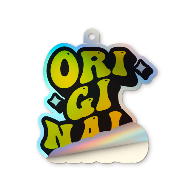 Sticker Tag Poliéster Holográfico Personalizado