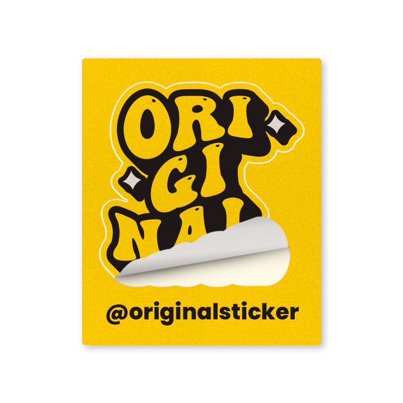 Sticker Personalizado Meio Corte Vinil Branco Fosco