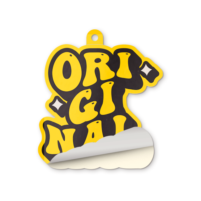 Sticker Tag Vinil Branco Brilho Personalizado