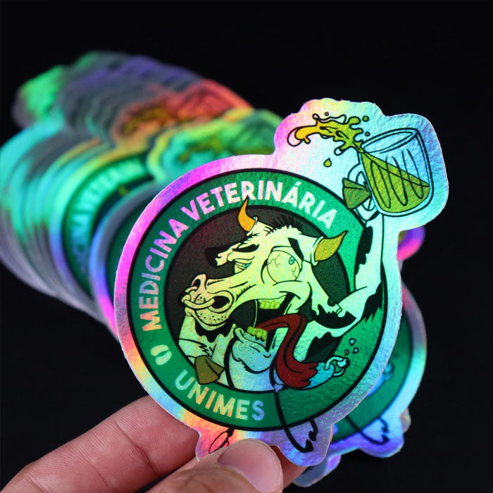 Sticker Personalizado Total Poliéster Holográfico